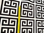 Greek key print Fabric, Black white Upholstery Fabric, Digital print Fabric, outdoor , runner, curtain, tablecloth, handbag Fabric - Whotex Online Fabric Store