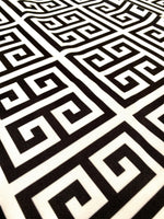 Greek key print Fabric, Black white Upholstery Fabric, Digital print Fabric, outdoor , runner, curtain, tablecloth, handbag Fabric - Whotex Online Fabric Store