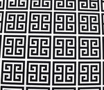 Greek key print Fabric, Black white Upholstery Fabric, Digital print Fabric, outdoor , runner, curtain, tablecloth, handbag Fabric - Whotex Online Fabric Store