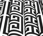 Greek key print Fabric, Black white Upholstery Fabric, Digital print Fabric, outdoor , runner, curtain, tablecloth, handbag Fabric - Whotex Online Fabric Store