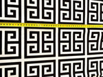 Greek key print Fabric, Black white Upholstery Fabric, Digital print Fabric, outdoor , runner, curtain, tablecloth, handbag Fabric - Whotex Online Fabric Store