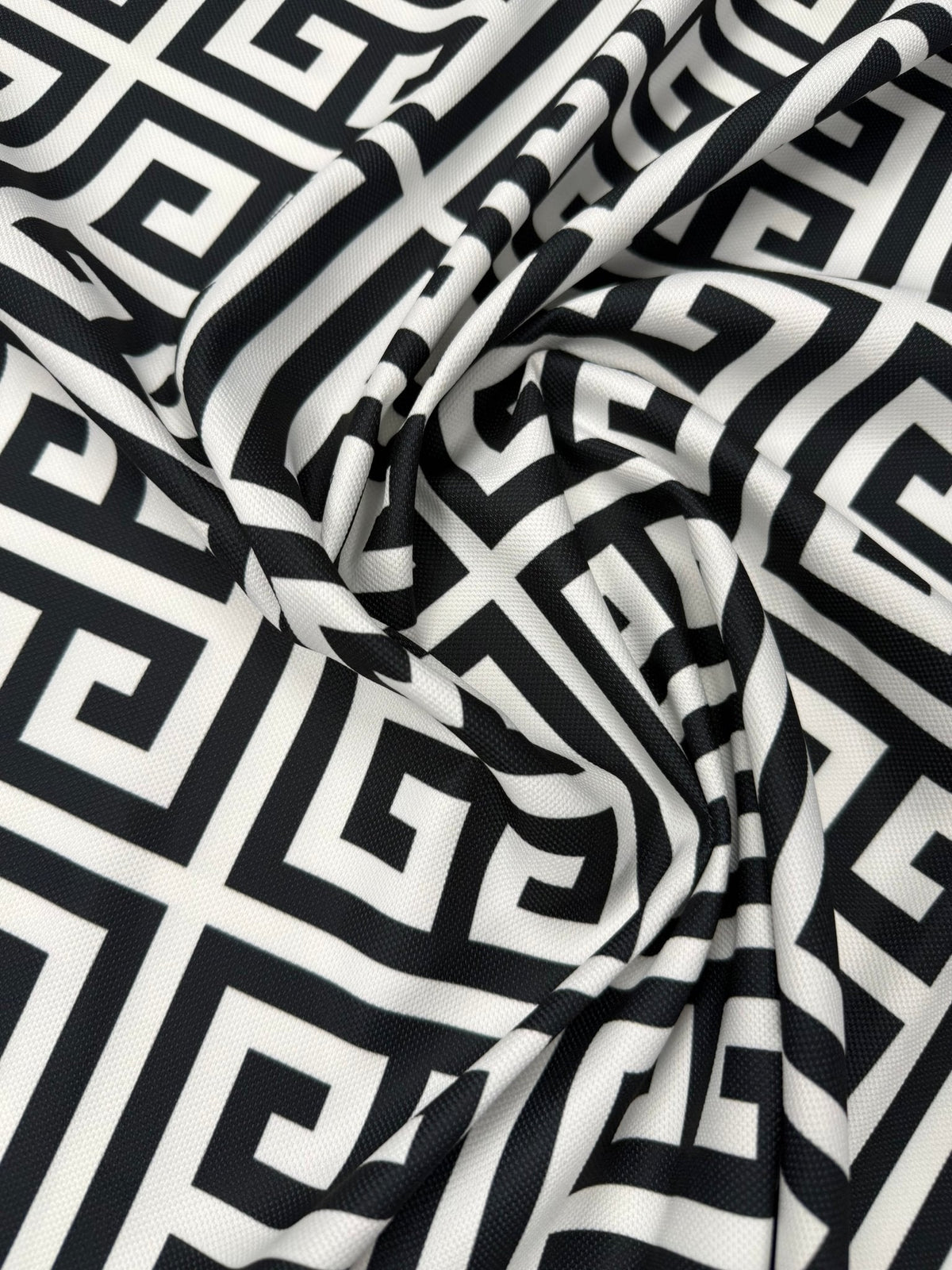 Greek Key Print Fabric Sold by Metre - Whotex Fabrics London