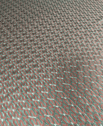 Green and Brown Zigzag Knit Jersey Mesh Fabric - Whotex Fabrics London