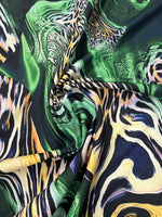 Green Animal Print Upholstery Fabric by the Metre - Whotex Fabrics London