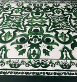 Green Baroque Spandex Fabric by the Metre - Whotex Fabrics London