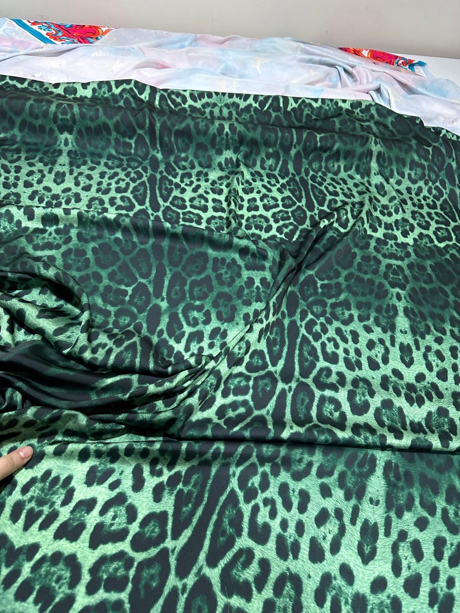 Green Leopard Pattern Fabric By The Yard - Whotex Online Fabric Store