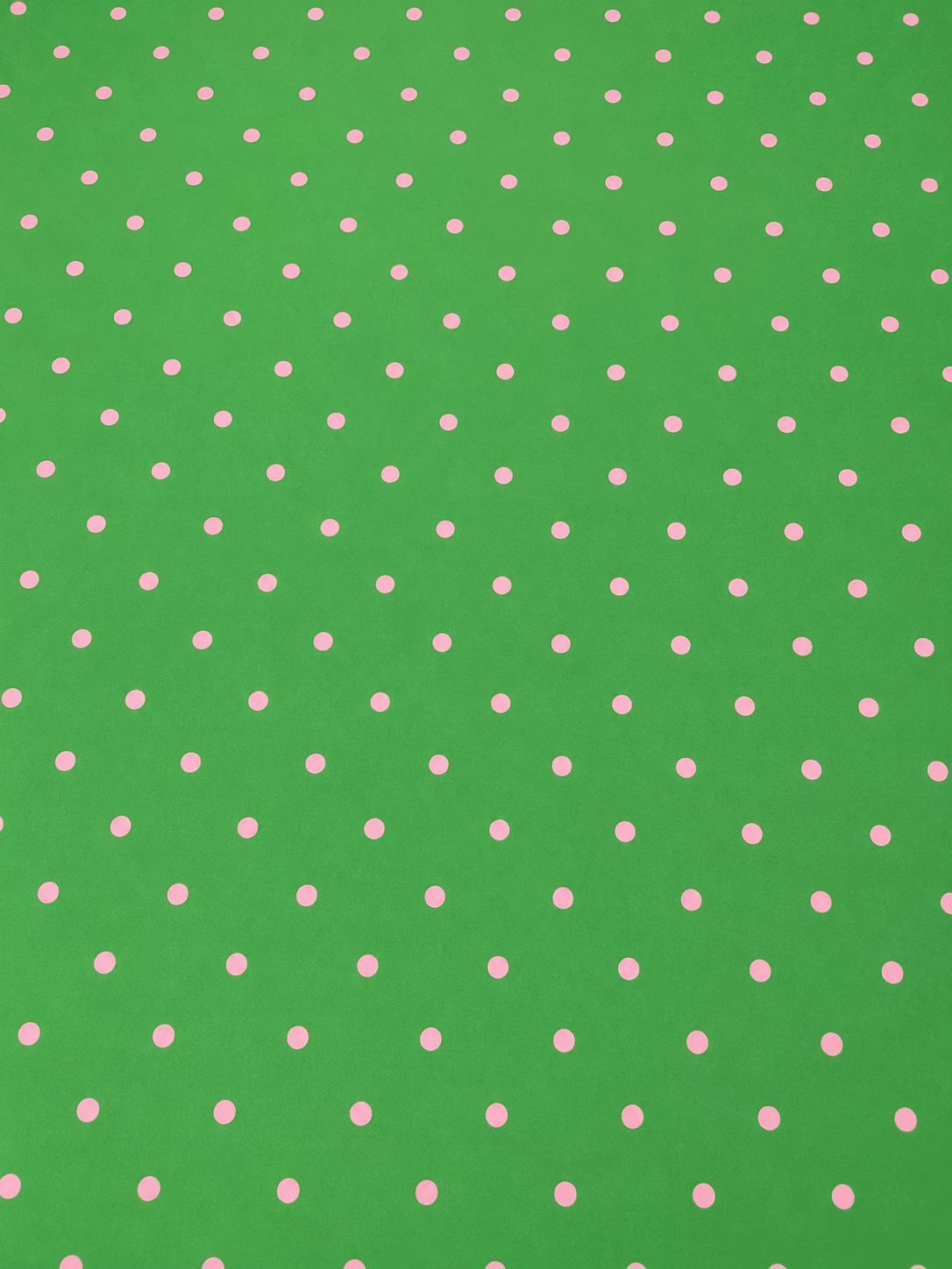 Green & Pink Polka Dot Satin Fabric by the Metre - Whotex Fabrics London