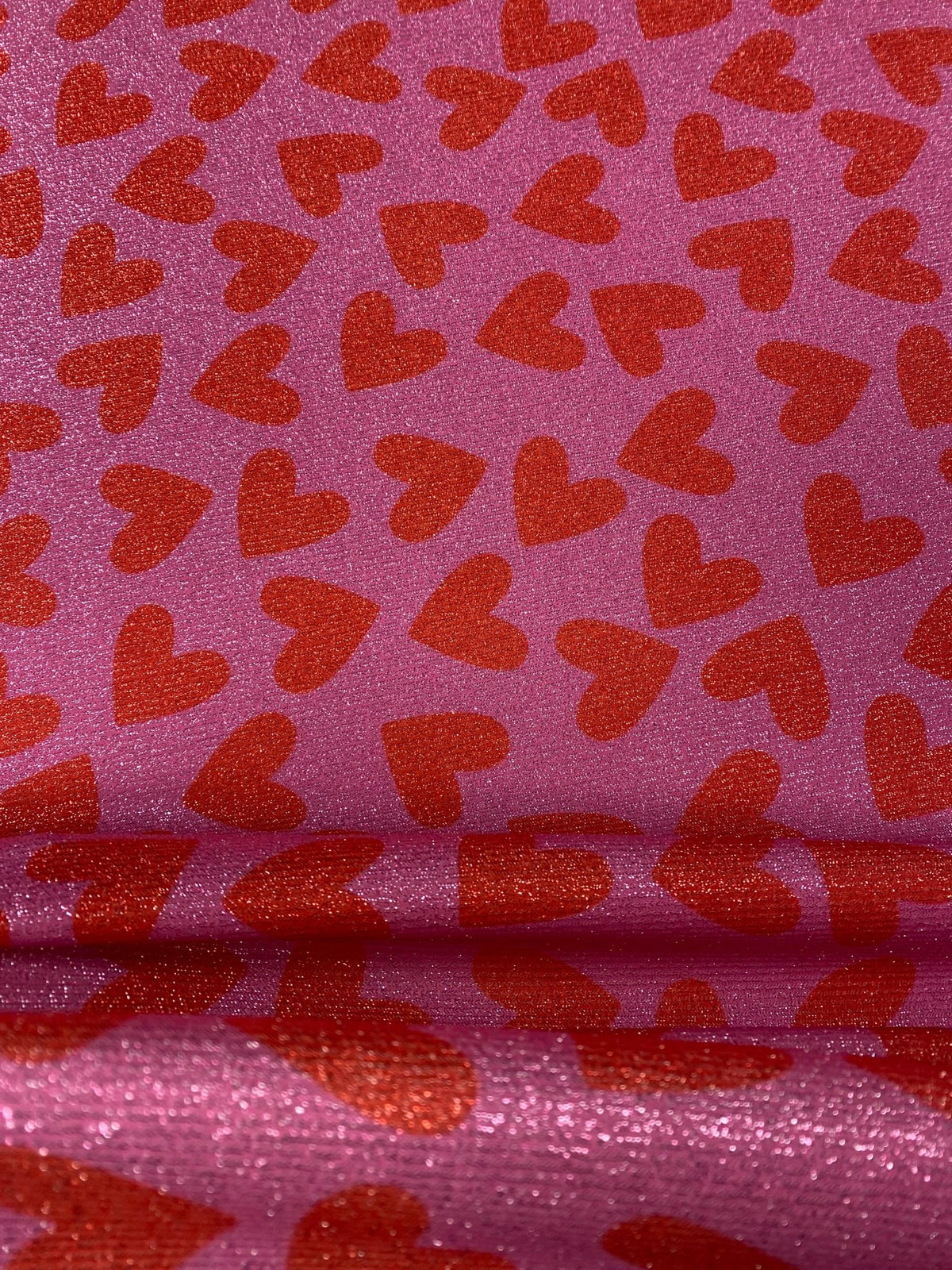 Heart Print Cotton Fabric - Whotex Fabrics London