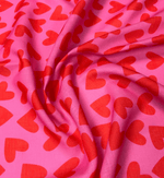 Heart Print Cotton Fabric - Whotex Fabrics London