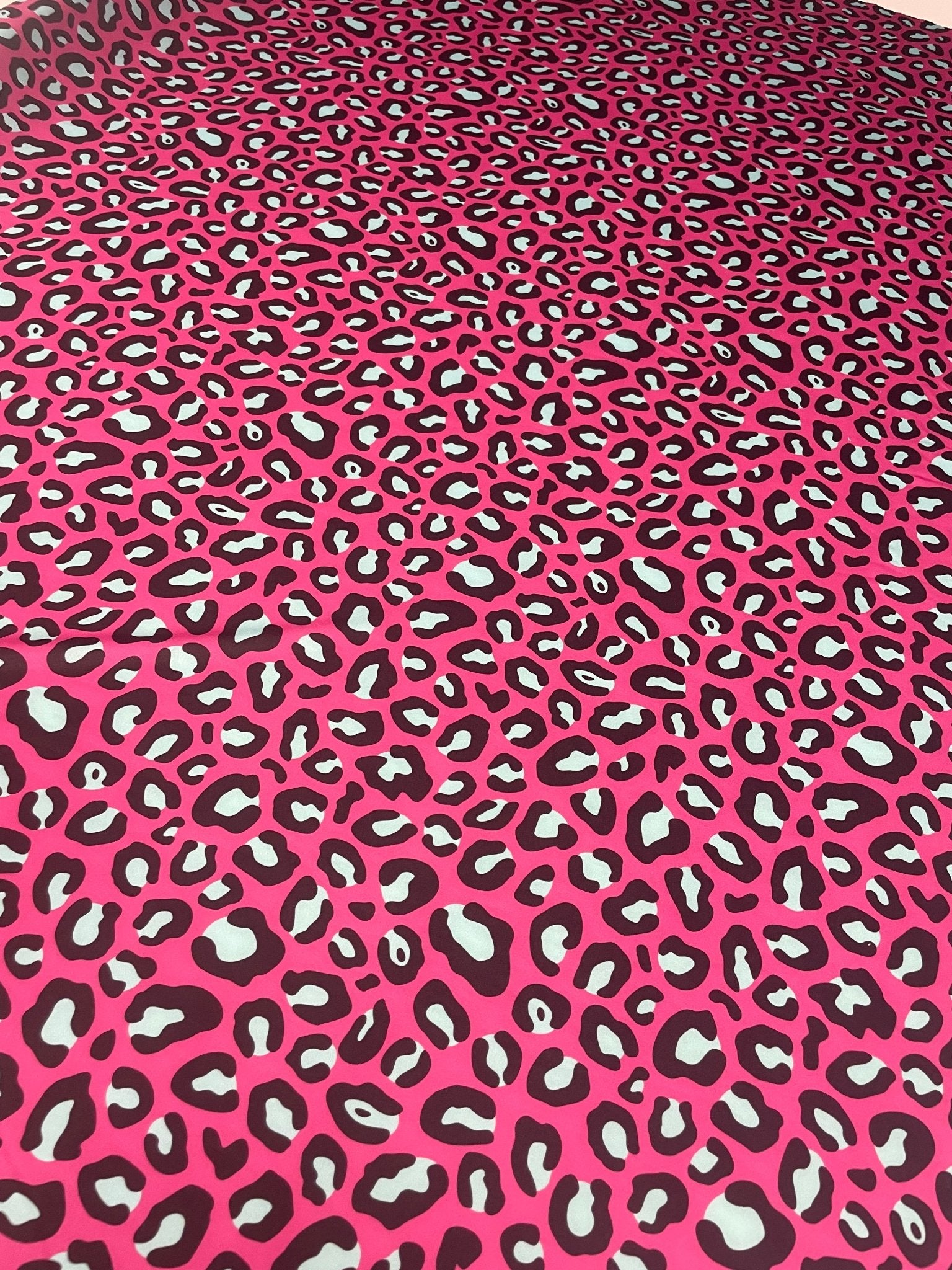 Hot Pink Leopard Print Fabric – Bold Animal Pattern by Metre - Whotex Fabrics London