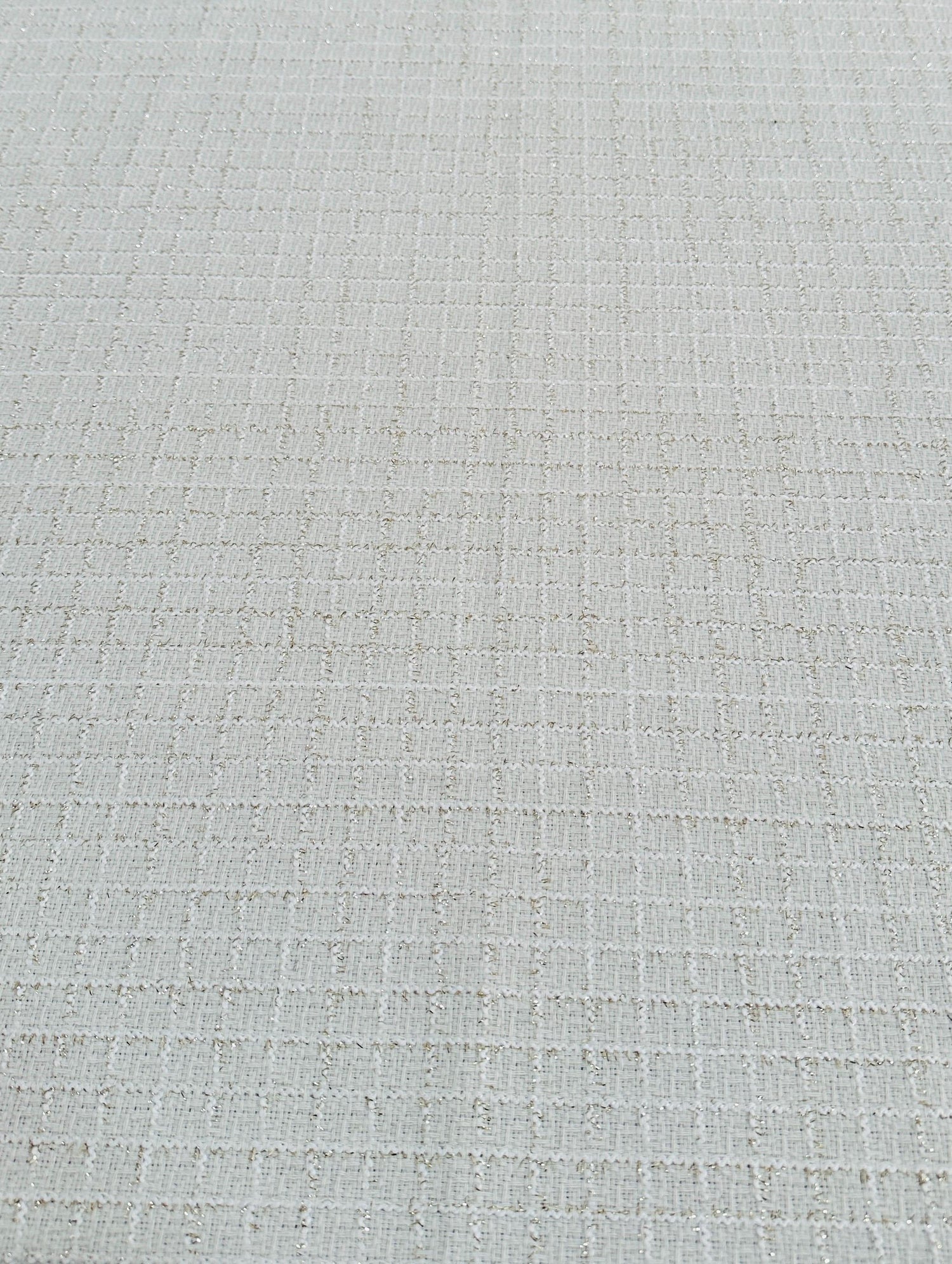 Weißer glitzernder Tweedstoff