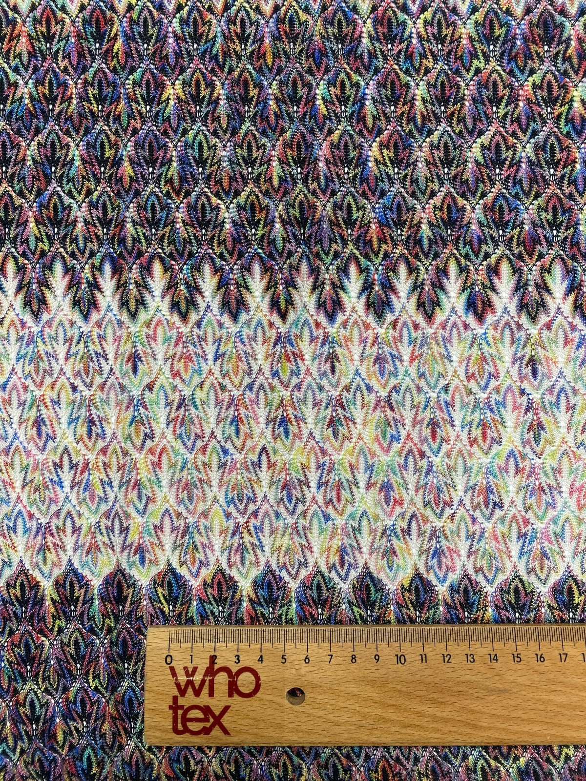 Iridescent Multicolour Mesh Knit Fabric by the Metre - Whotex Fabrics London