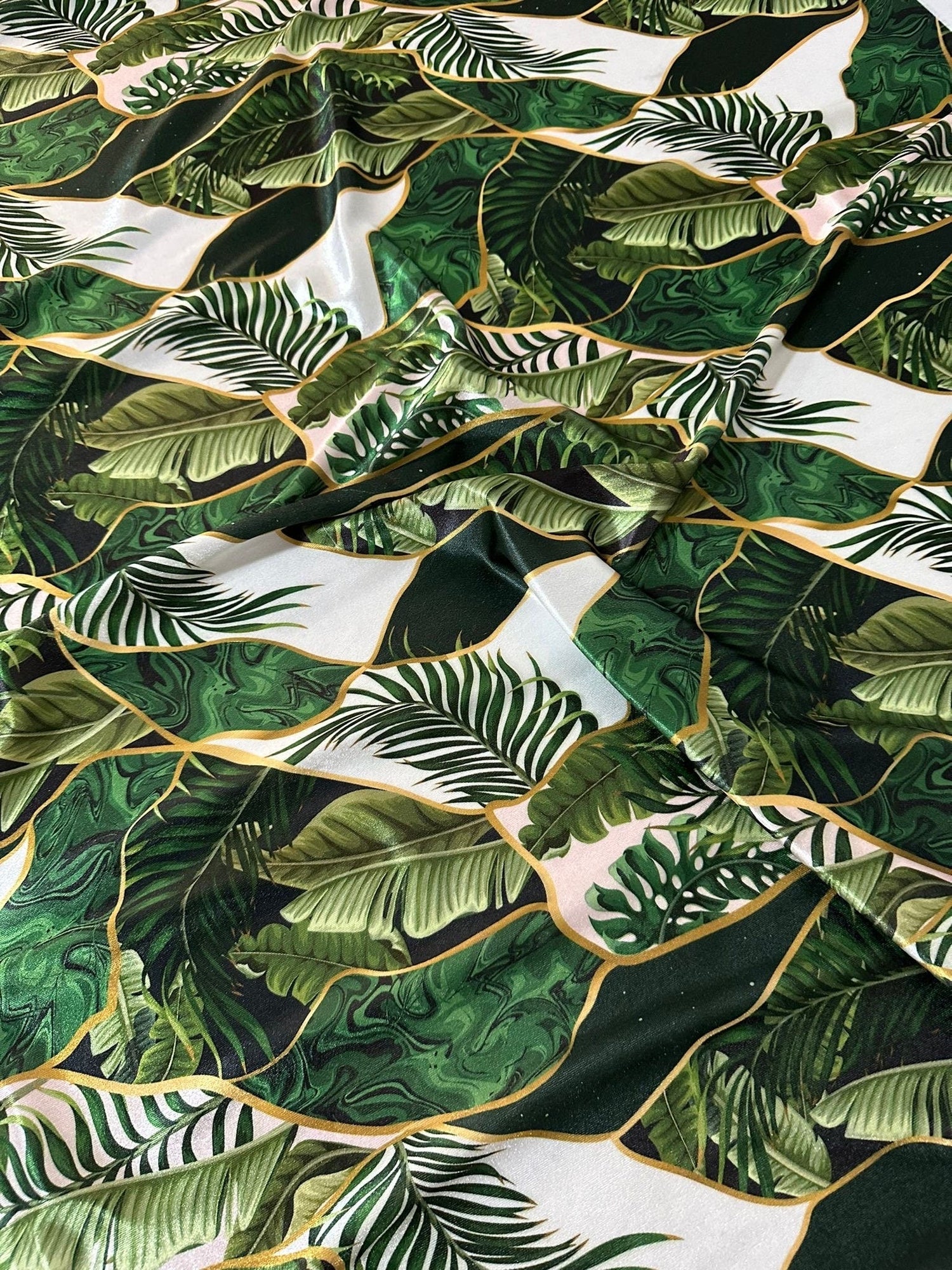 Leaf Pattern Stretch Velvet Fabric - Whotex Online Fabric Store