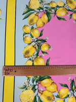 Lemon Border Print Fabric - Whotex Fabrics London