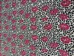 Leopard Lips Lurex Fabric by the Metre - Whotex Fabrics London
