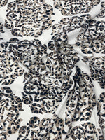 Leopard Medallion Print Fabric by the Metre - Whotex Fabrics London