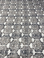 Leopard Medallion Print Fabric by the Metre - Whotex Fabrics London