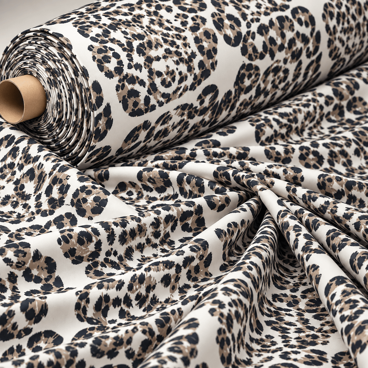 Leopard Medallion Print Fabric by the Metre - Whotex Fabrics London