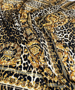Leopard Pattern Crepe Fabric ,Gold Baroque Pattern Fabric - Whotex Online Fabric Store