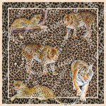 Leopard pattern fabric, Exotic Animal Print Crepe Fabric , Fabric by the yard, Panel Fabric 150*100cm // 1.64 * 1.09 yard // 39,37*59.05 inc - Whotex Online Fabric Store