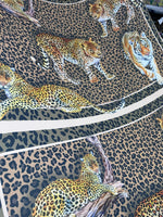 Leopard pattern fabric, Exotic Animal Print Crepe Fabric , Fabric by the yard, Panel Fabric 150*100cm // 1.64 * 1.09 yard // 39,37*59.05 inc - Whotex Online Fabric Store