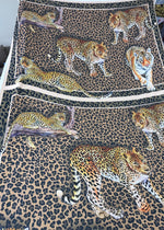Leopard pattern fabric, Exotic Animal Print Crepe Fabric , Fabric by the yard, Panel Fabric 150*100cm // 1.64 * 1.09 yard // 39,37*59.05 inc - Whotex Online Fabric Store