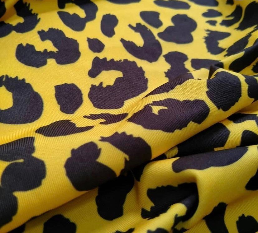 Leopard Pattern Fabric,4 - way stretch 58/60” Sold Fabric by the yar - Whotex Online Fabric Store