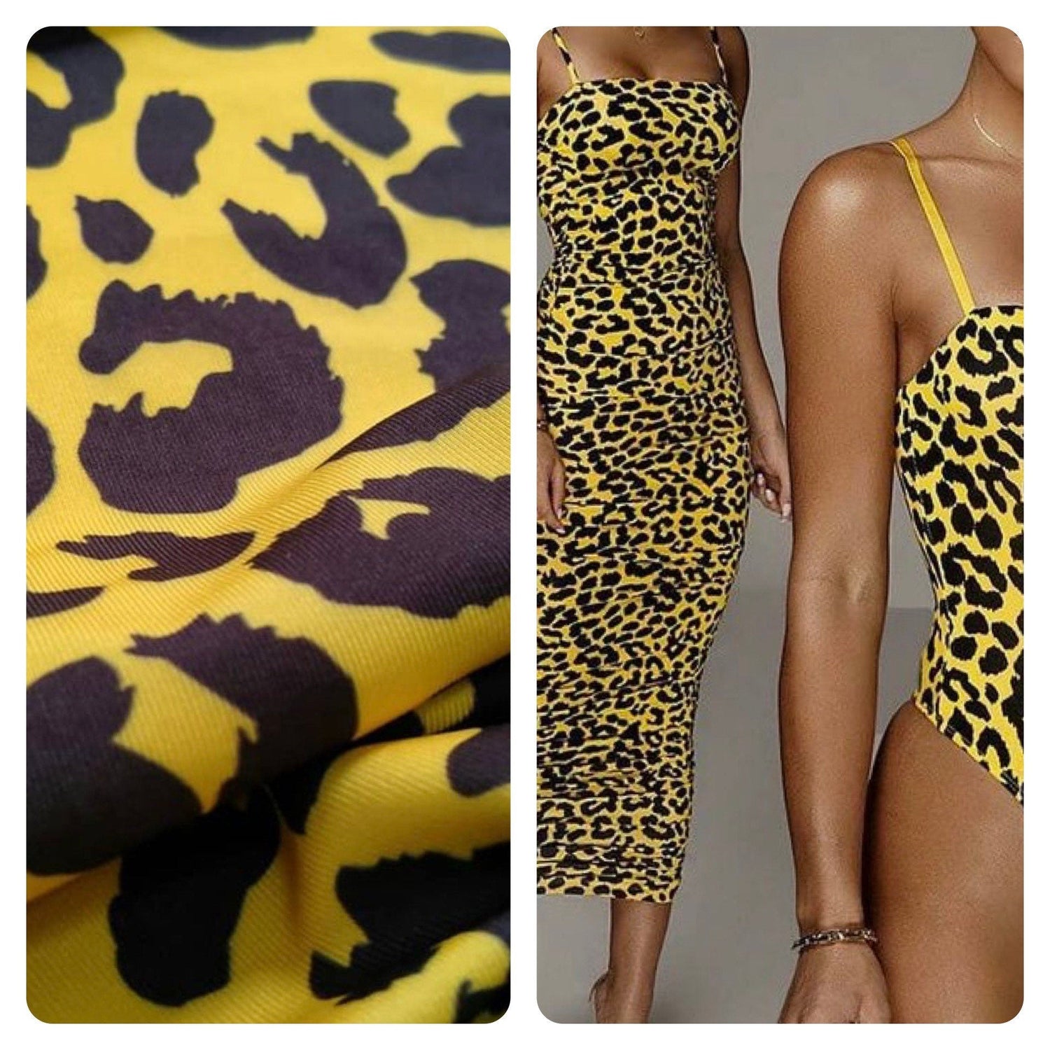 Leopard Pattern Fabric,4 - way stretch 58/60” Sold Fabric by the yar - Whotex Online Fabric Store