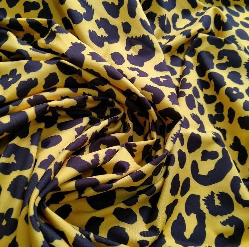 Leopard Pattern Fabric,4 - way stretch 58/60” Sold Fabric by the yar - Whotex Online Fabric Store
