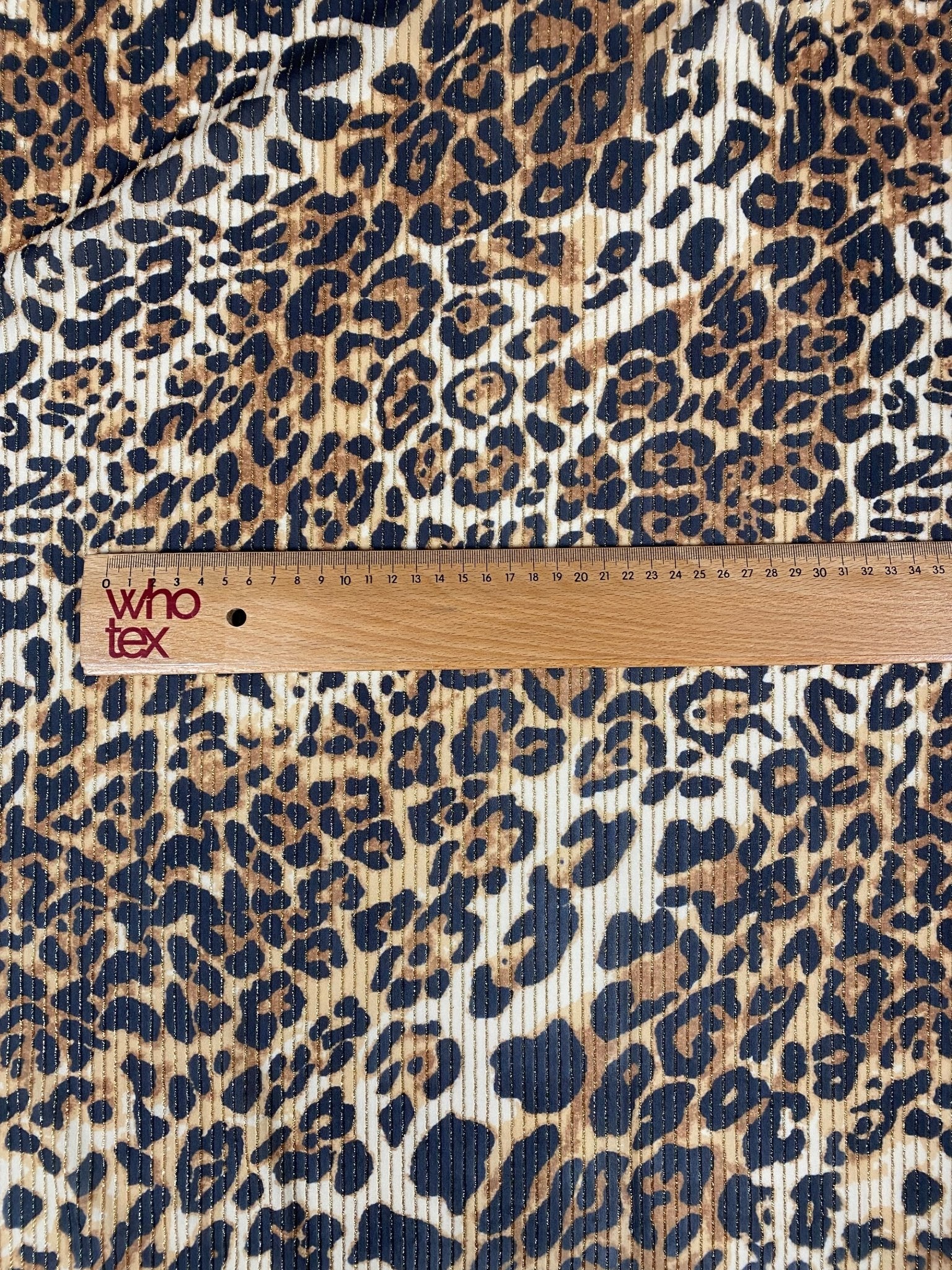 Leopard Pattern Lurex Spandex Fabric - Shimmer Ottoman Material - Whotex Online Fabric Store