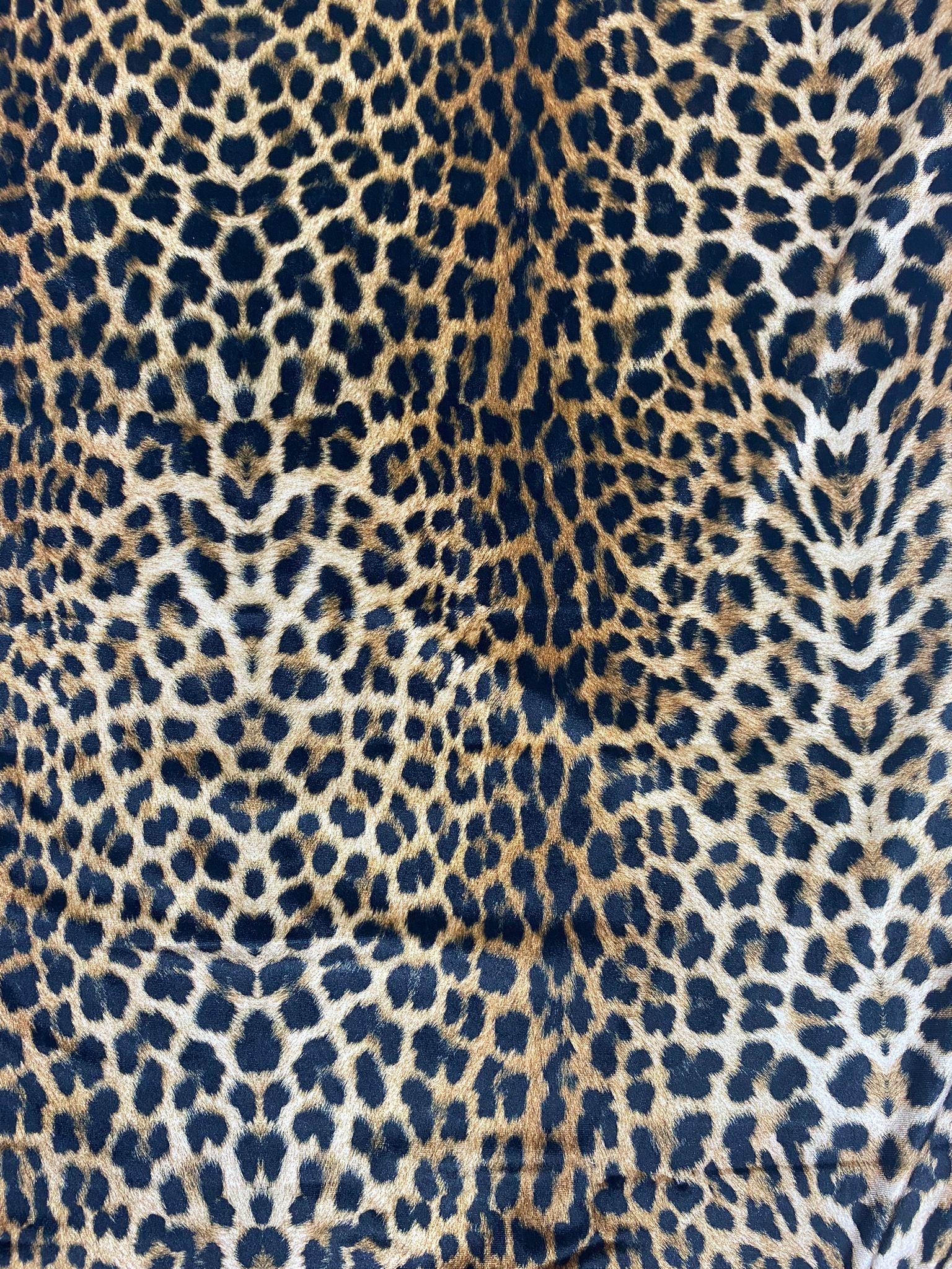Leopard Pattern Stretch Velvet Fabric - Whotex Online Fabric Store