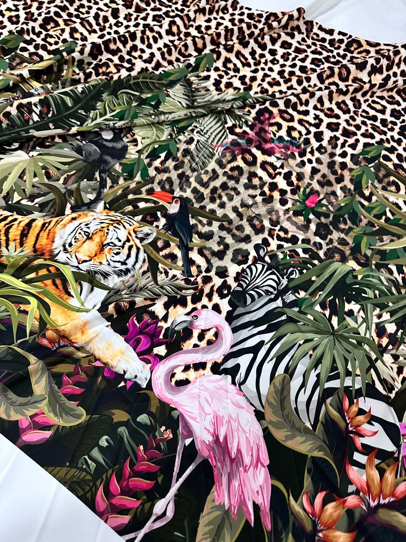 Leopard Pattern , Tropical leaf Pattern Fabric Fabric, Desing Fabric - Whotex Online Fabric Store