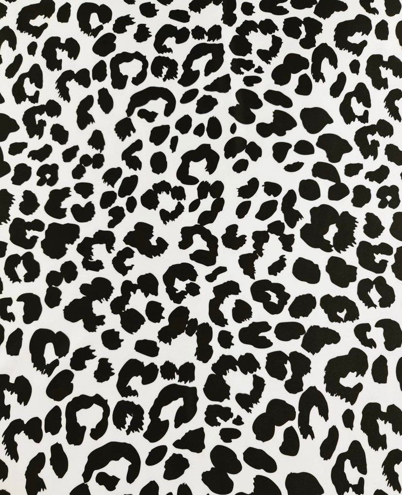 Leopard Print Fabric, Black And White Classic Design - Whotex Online Fabric Store