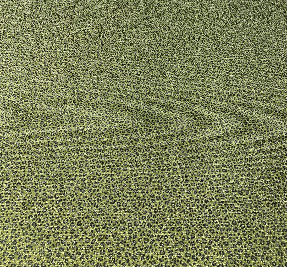 Leopard Print Lurex Fabric - Stretch 4 - Way Material - Whotex Fabrics London