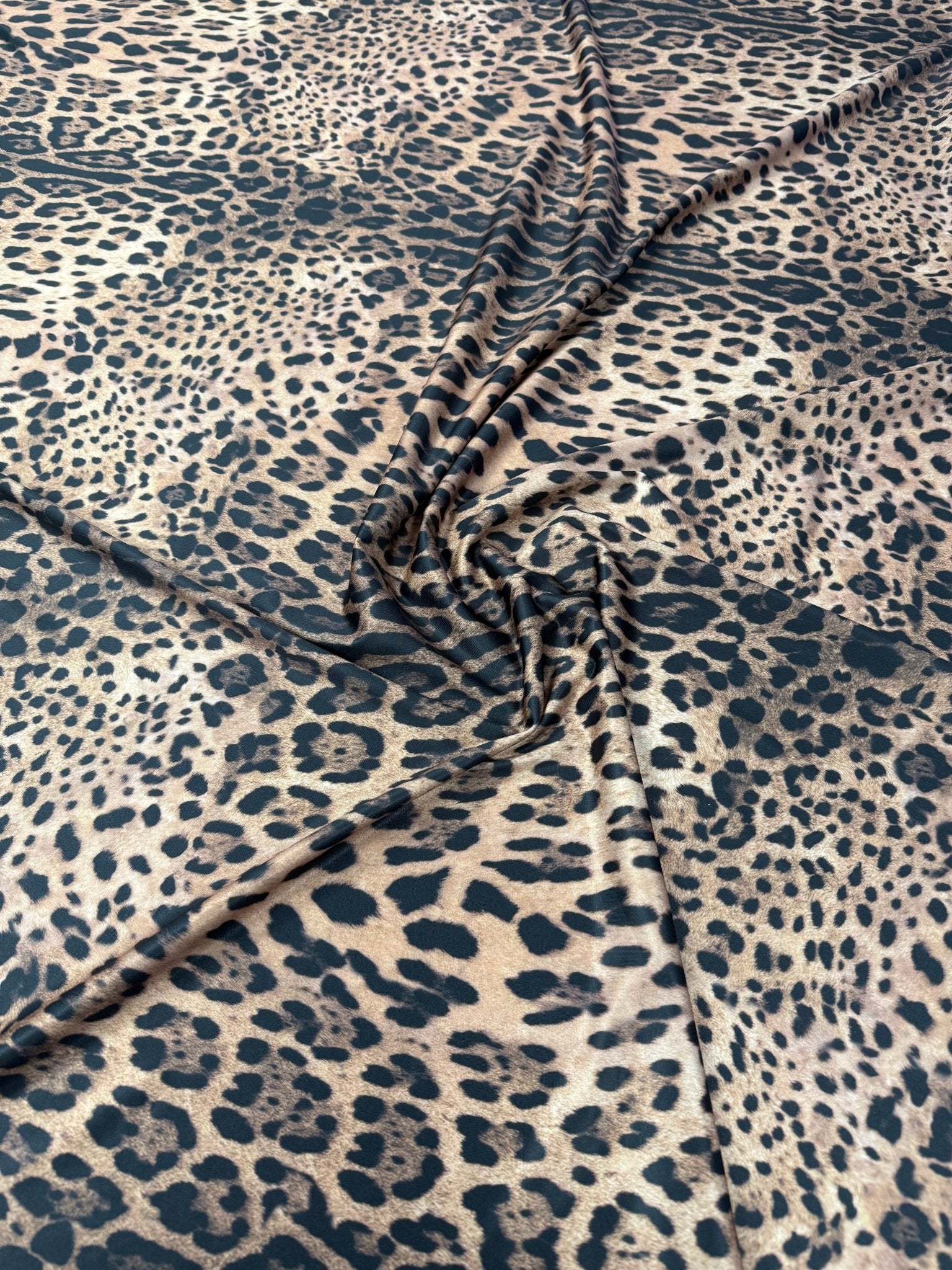 Leopard Print Spandex Fabric by the Metre - Whotex Fabrics London