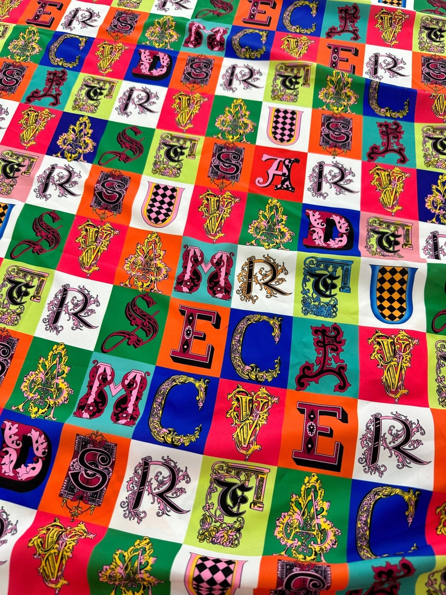 Letter Pattern Fabric - Whotex Online Fabric Store