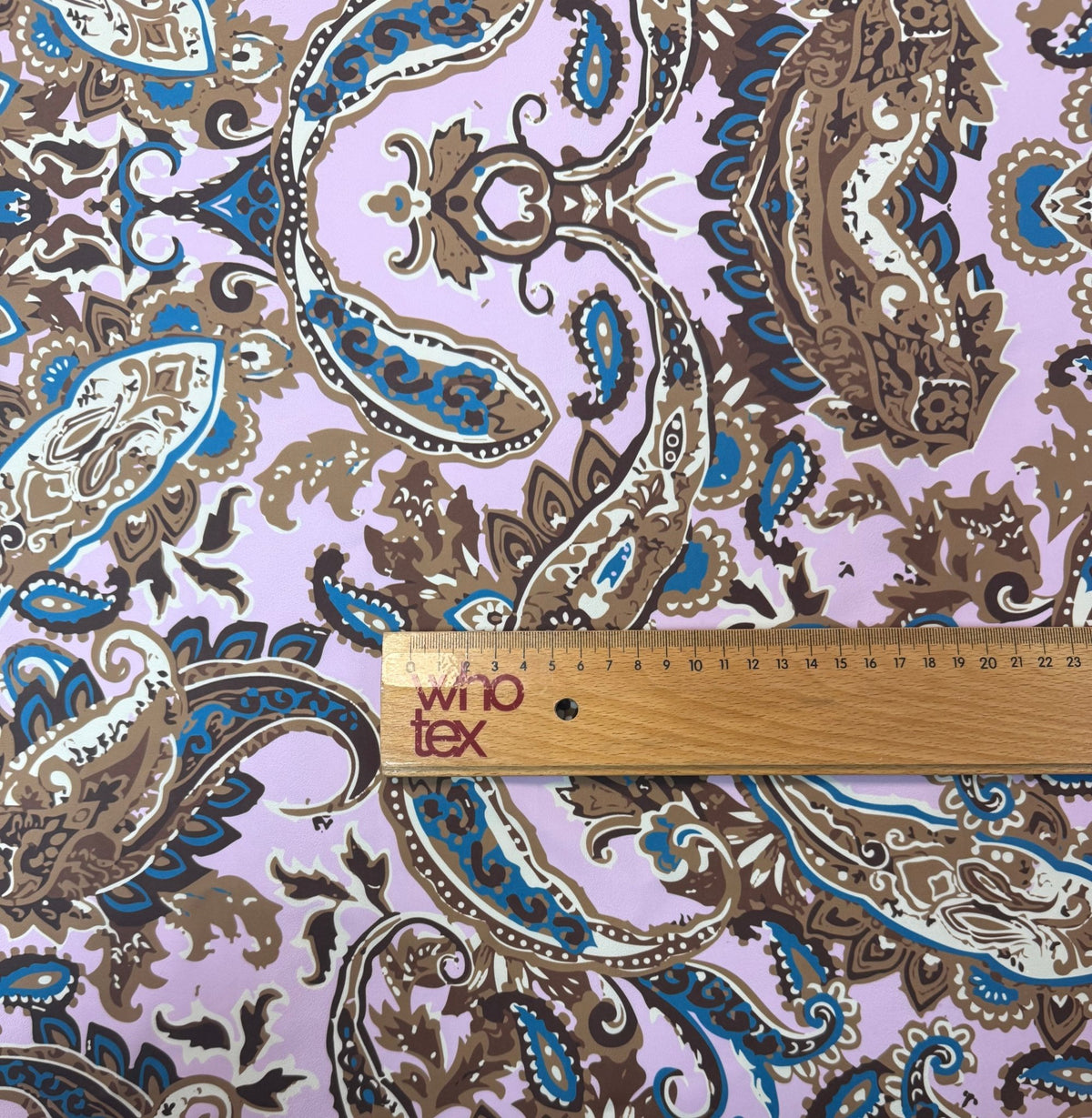 Lilac Paisley Fabric by the Metre - Whotex Fabrics London