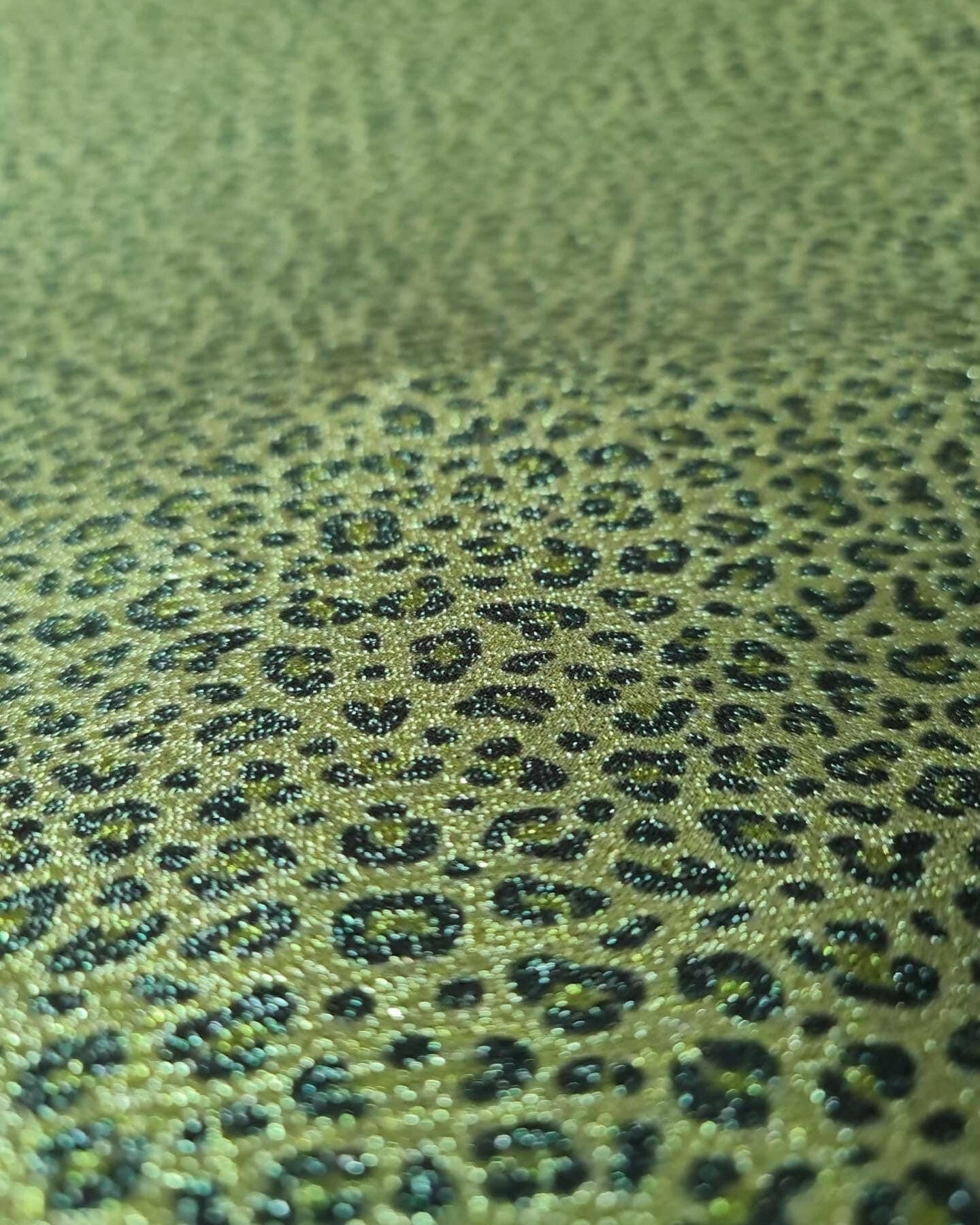 Lurex Fabric, Leopard Pattern Stretch 4 - way Spandex Fabric - Whotex