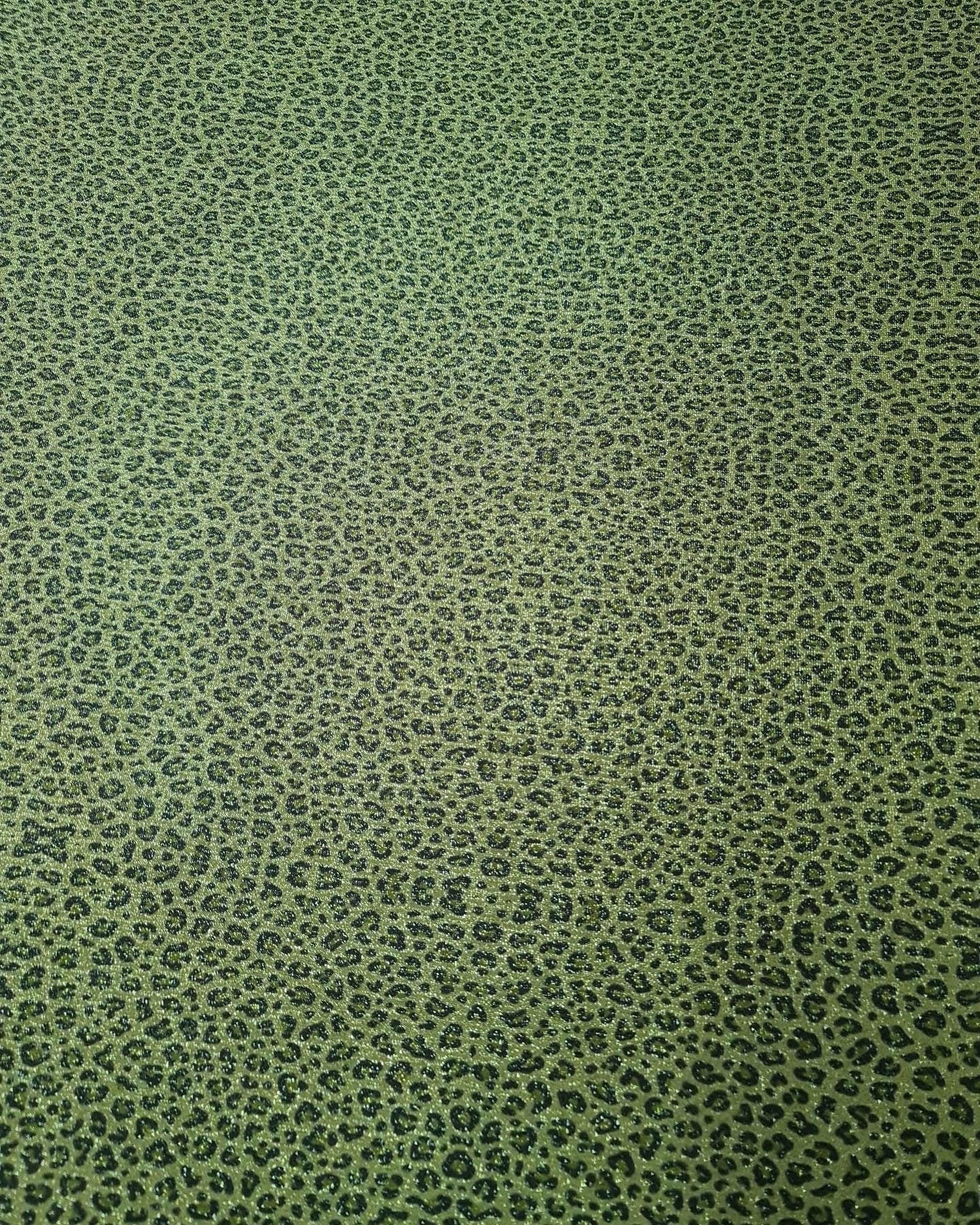 Lurex Fabric, Leopard Pattern Stretch 4 - way Spandex Fabric - Whotex