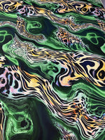 Luxury Green Leopard Print Fabric Sold by Metre - Whotex Fabrics London