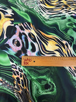 Luxury Green Leopard Print Fabric Sold by Metre - Whotex Fabrics London