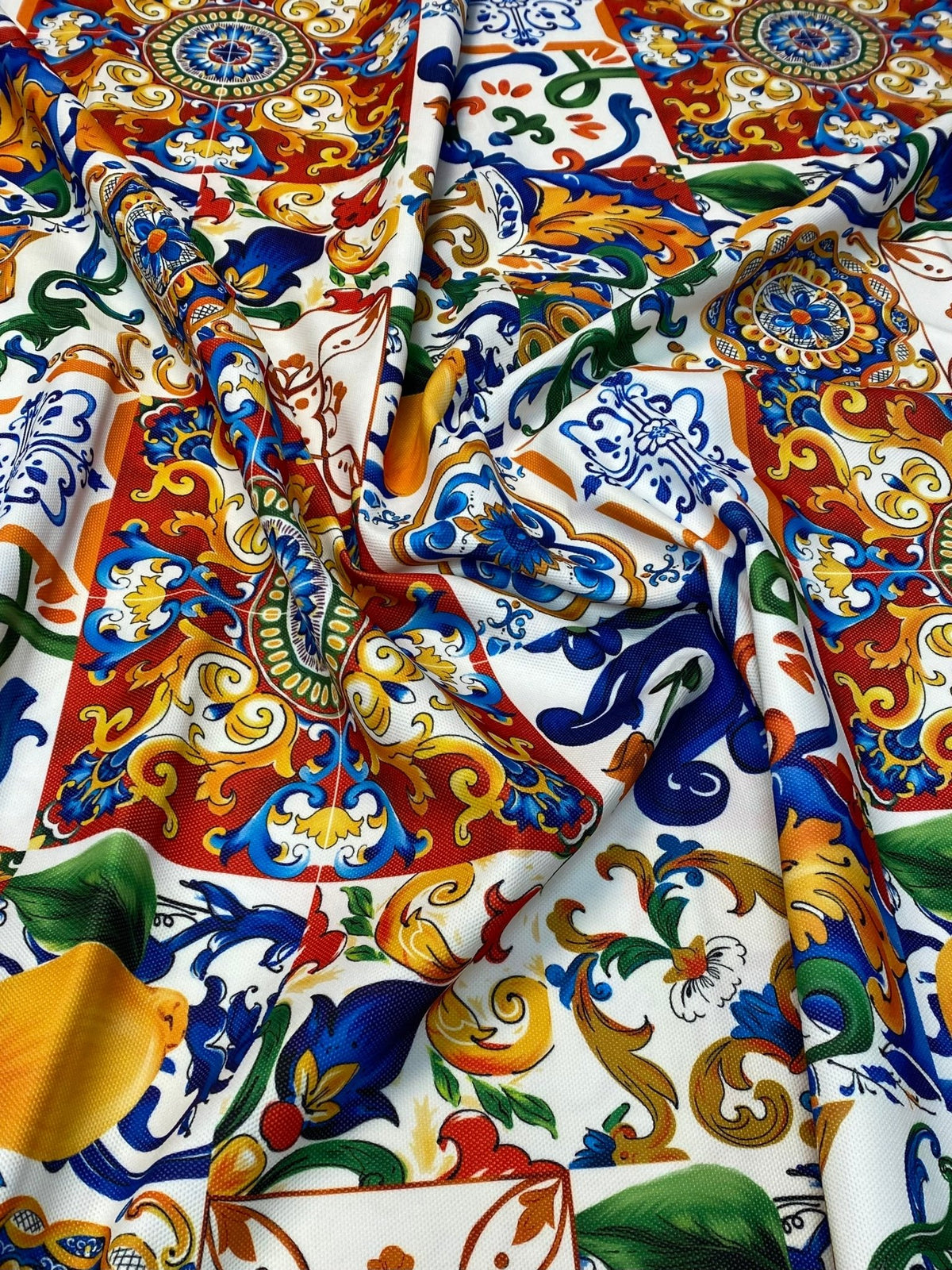 Luxury Majolica Pattern Fabric by Metre - Whotex Fabrics London