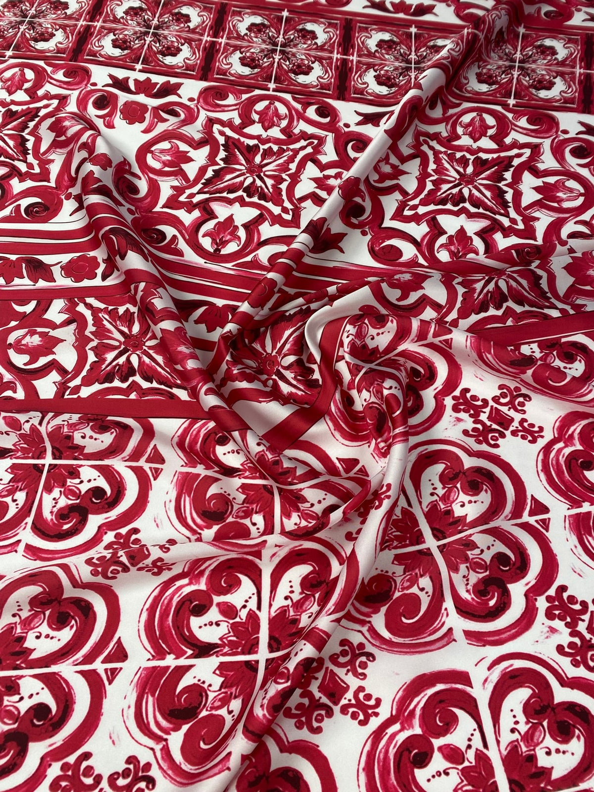 Majolica Pattern Fabric by Metre - Whotex Fabrics London