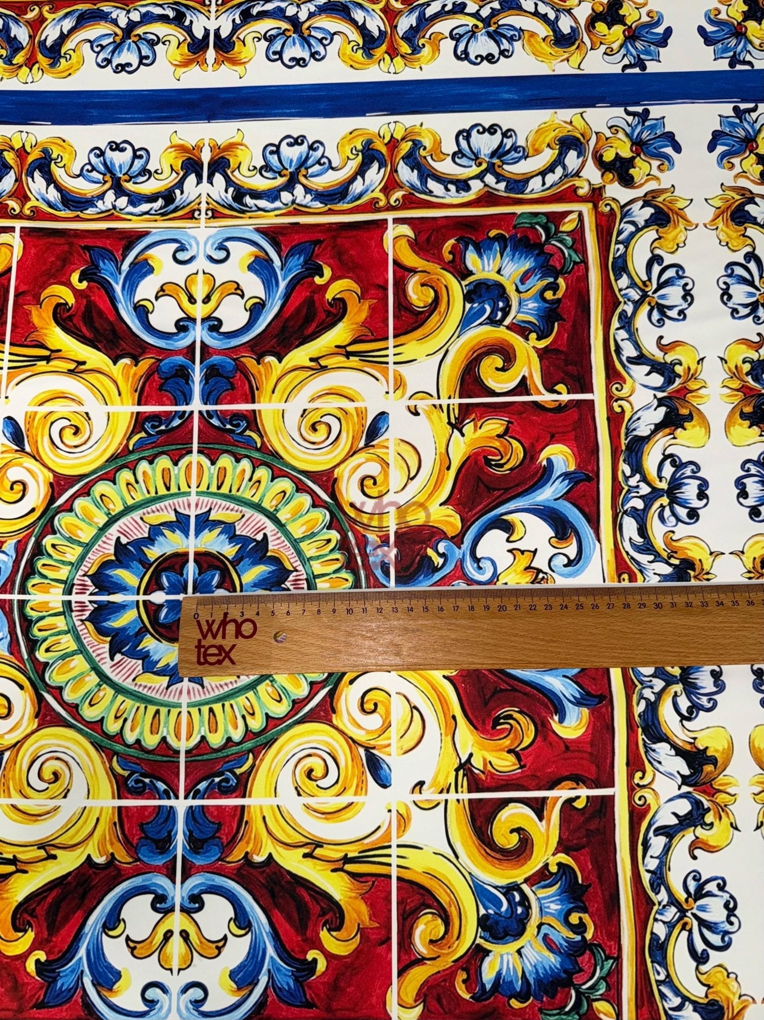 Majolica Pattern Fabric By The Yard, Luxury Design Fabric - Whotex Online Fabric Store
