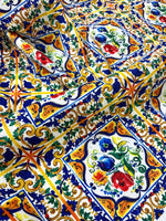 Majolica Pattern Fabric, Digital Print Luxury Fabric - Whotex Online Fabric Store