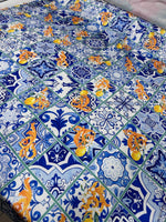 Majolica Pattern Fabric, Lemons On Luxury Fabric - Whotex Online Fabric Store