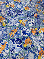 Majolica Pattern Fabric, Lemons On Luxury Fabric - Whotex Online Fabric Store
