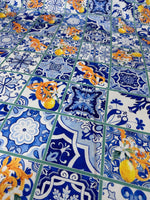 Majolica Pattern Fabric, Lemons On Luxury Fabric - Whotex Online Fabric Store