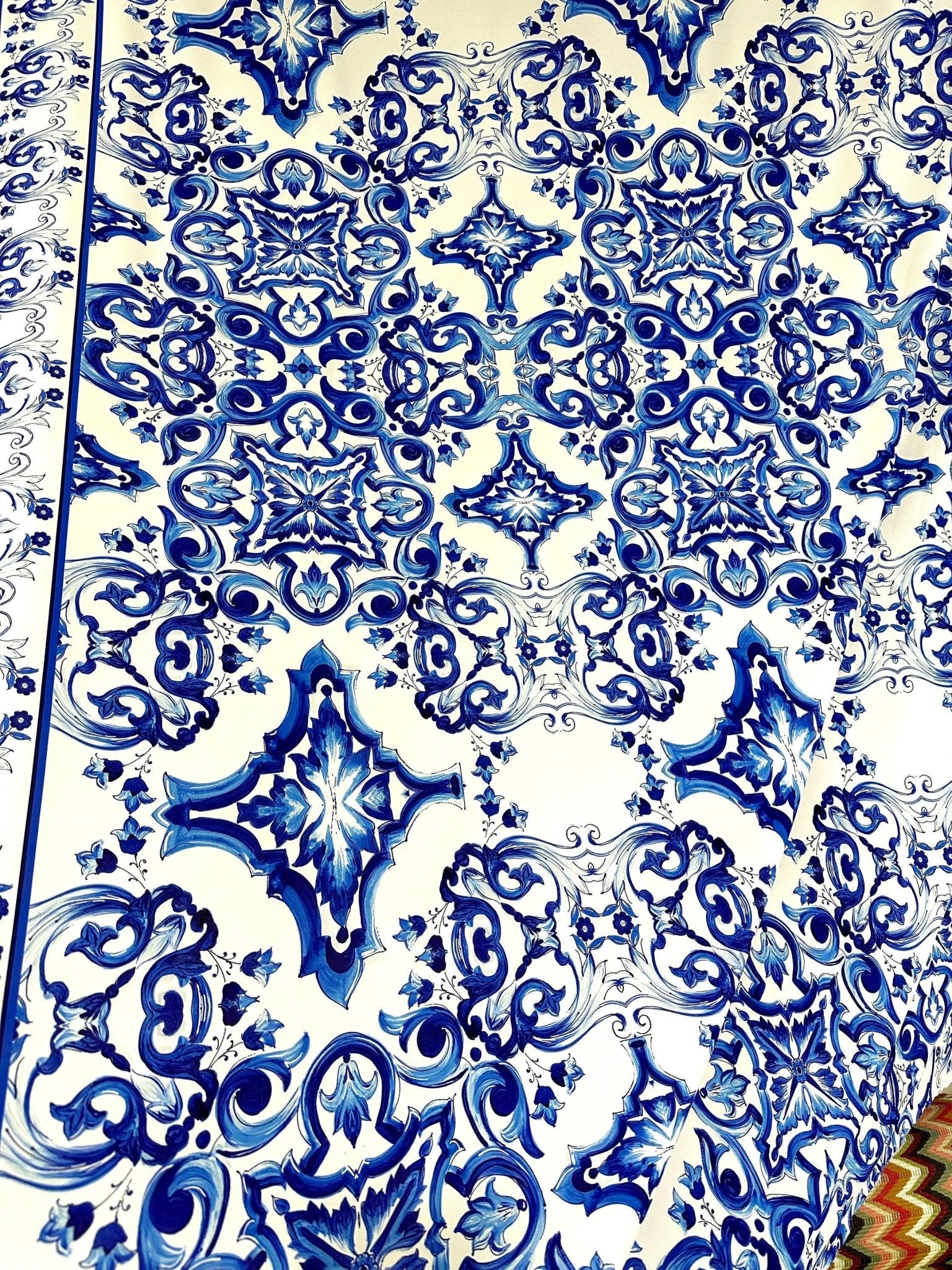 Majolica Pattern Fabric, Sicilian Print Fabric By The Yard - Whotex Online Fabric Store