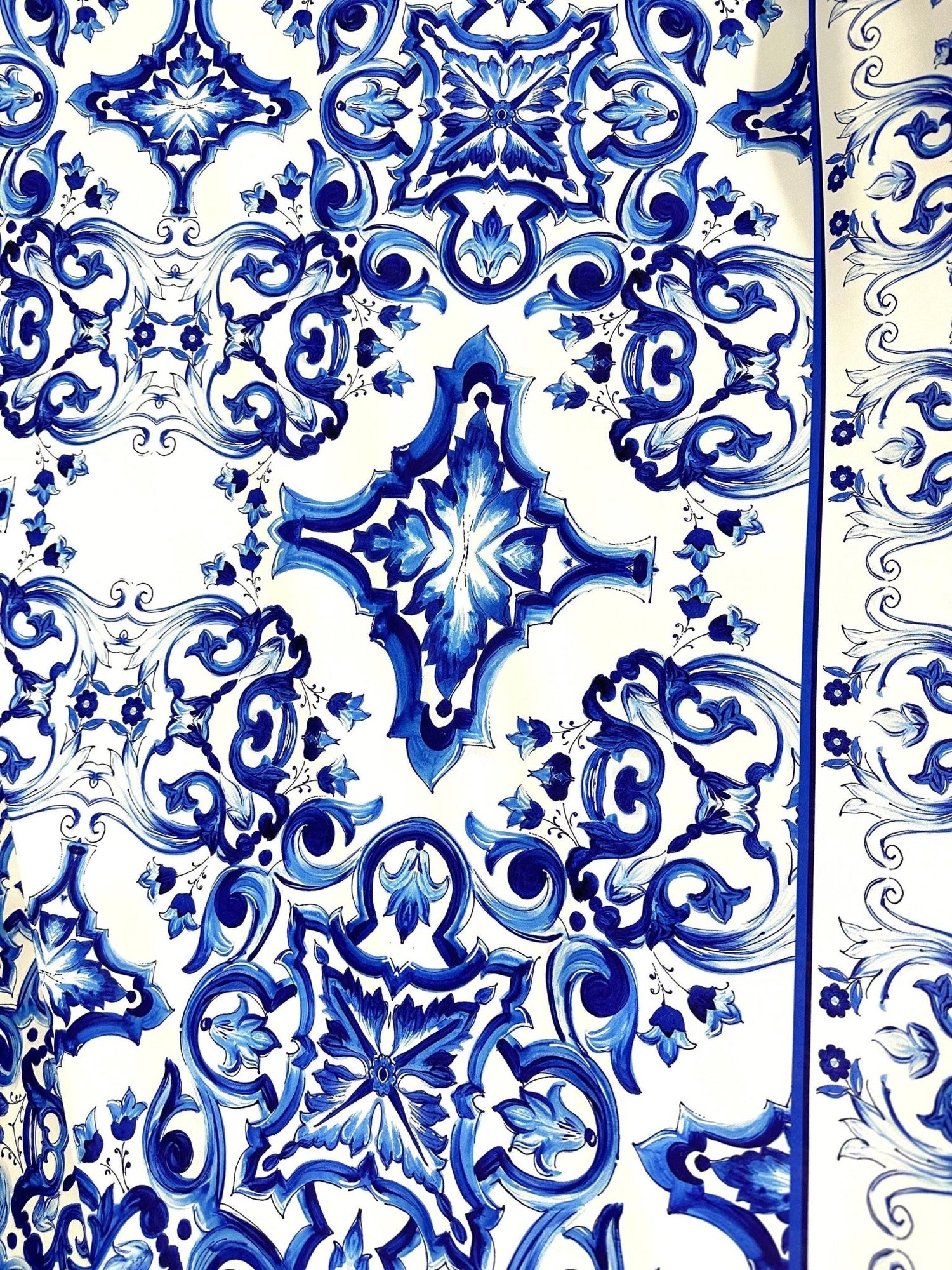 Majolica Pattern Fabric, Sicilian Print Fabric By The Yard - Whotex Online Fabric Store